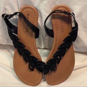 Rampage - NWOT - sparkling black sandals
